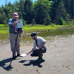 photo of Daniel Jewell at work in the field