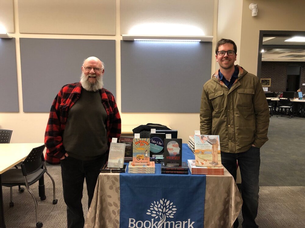 Authors Frank Macdonald and Tom Ryan standing together