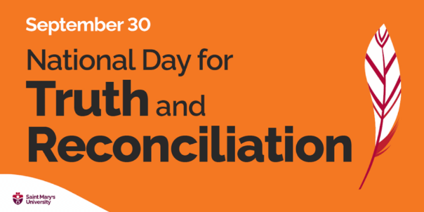 An orange background and text: National Day for Truth and Reconciliation September 30